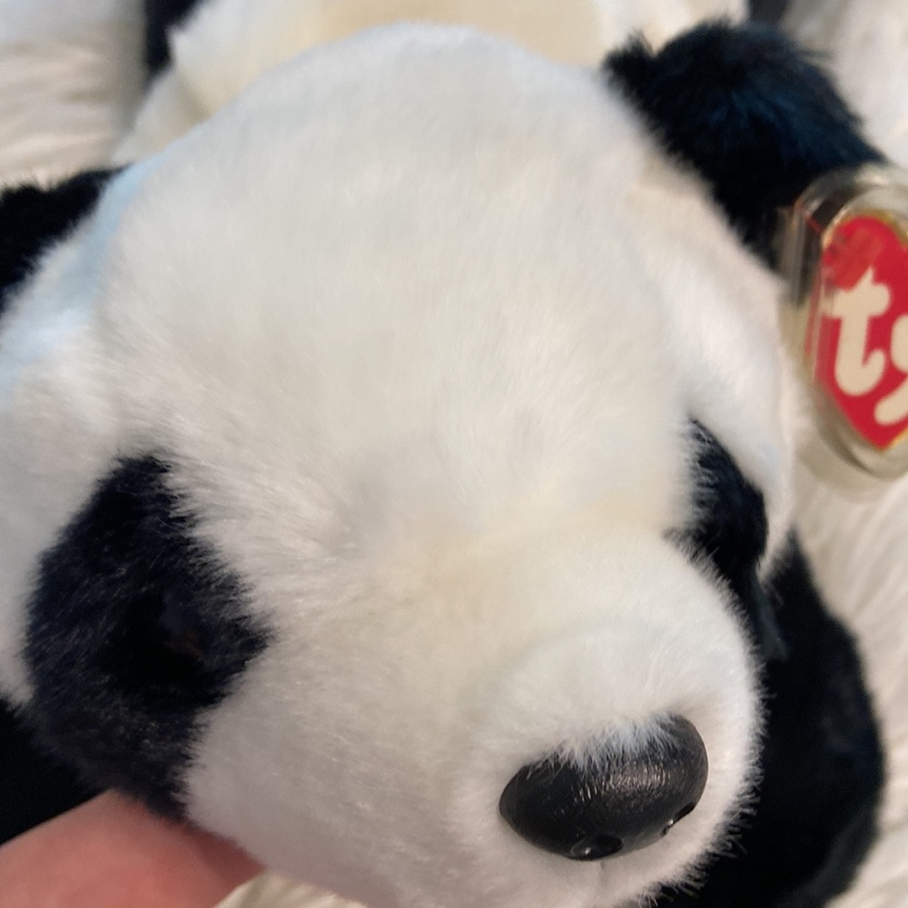 PEKING TY baby panda brand new with tag color white and black length 10/11” - Picture 2 of 8